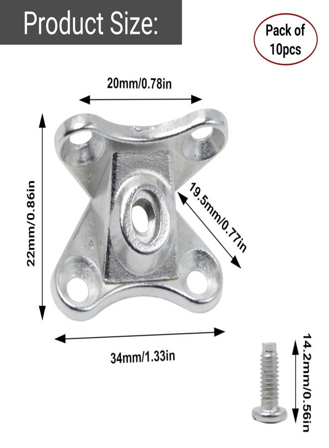 Livzing Zinc Alloy Removable Corner Brace Bracket-Butterfly Shaped Braces for Wooden Furniture-Support Joints for Assembly-Corner Connectors for Tables and Chairs-Detachable Angle Brackets (10 Pieces) - Image 2